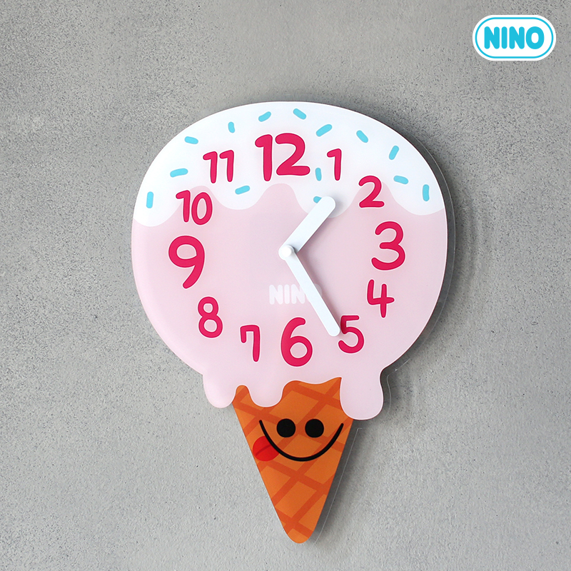 니노타임-아이스크림/아크릴시계/벽시계/무소음시계